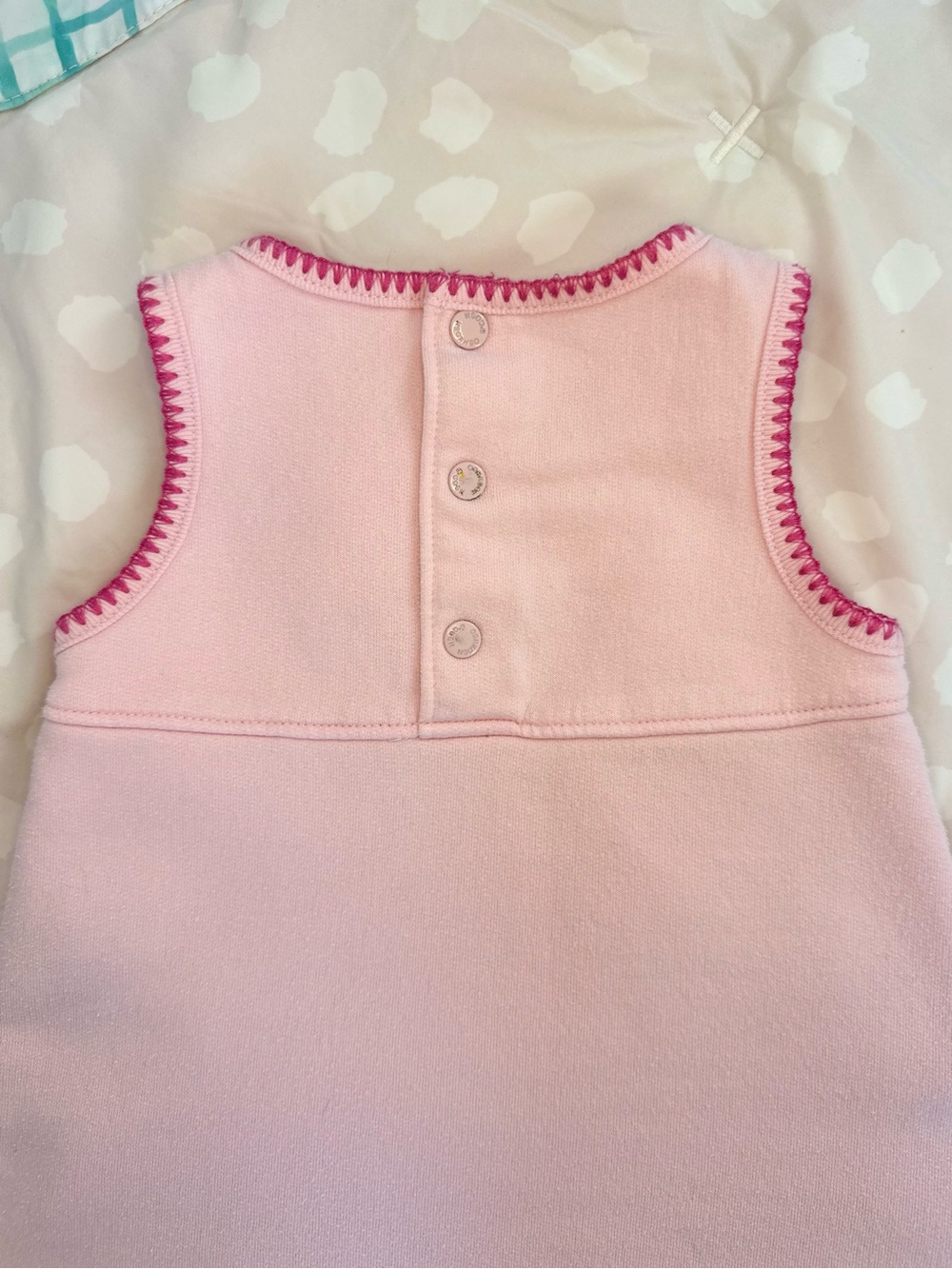 Baby OshKosh B'gosh Pink French Terry Jumper Dress Size 0-3M - Picture 4 of 7
